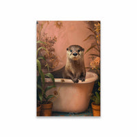Tableau peinture petite Loutre - monbandeaucheveux.com Tableau peinture petite Loutre
