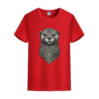 t-shirt loutre portrait unique