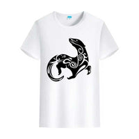 t-shirt tribale noir loutre moderne