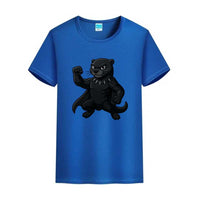 t-shirt loutre panthère noir