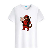 t-shirt loutre comique rose