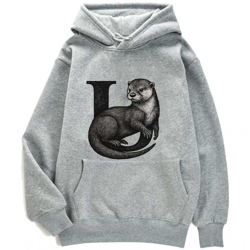 Sweat à Capuche Drôle Loutre De Noël - Motif Humoristique, Coupe Classique