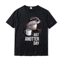 T-Shirt Loutre Géante Dessin Encre Noir Homme - Petite Loutre