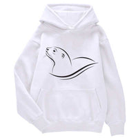 Sweat à capuche unisex loutre minimaliste - Petite Loutre