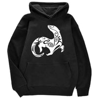 Sweat à capuche unisex Loutre Tribale - Petite Loutre