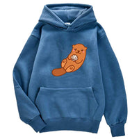 Sweat à capuche unisex bébé loutre - Petite Loutre