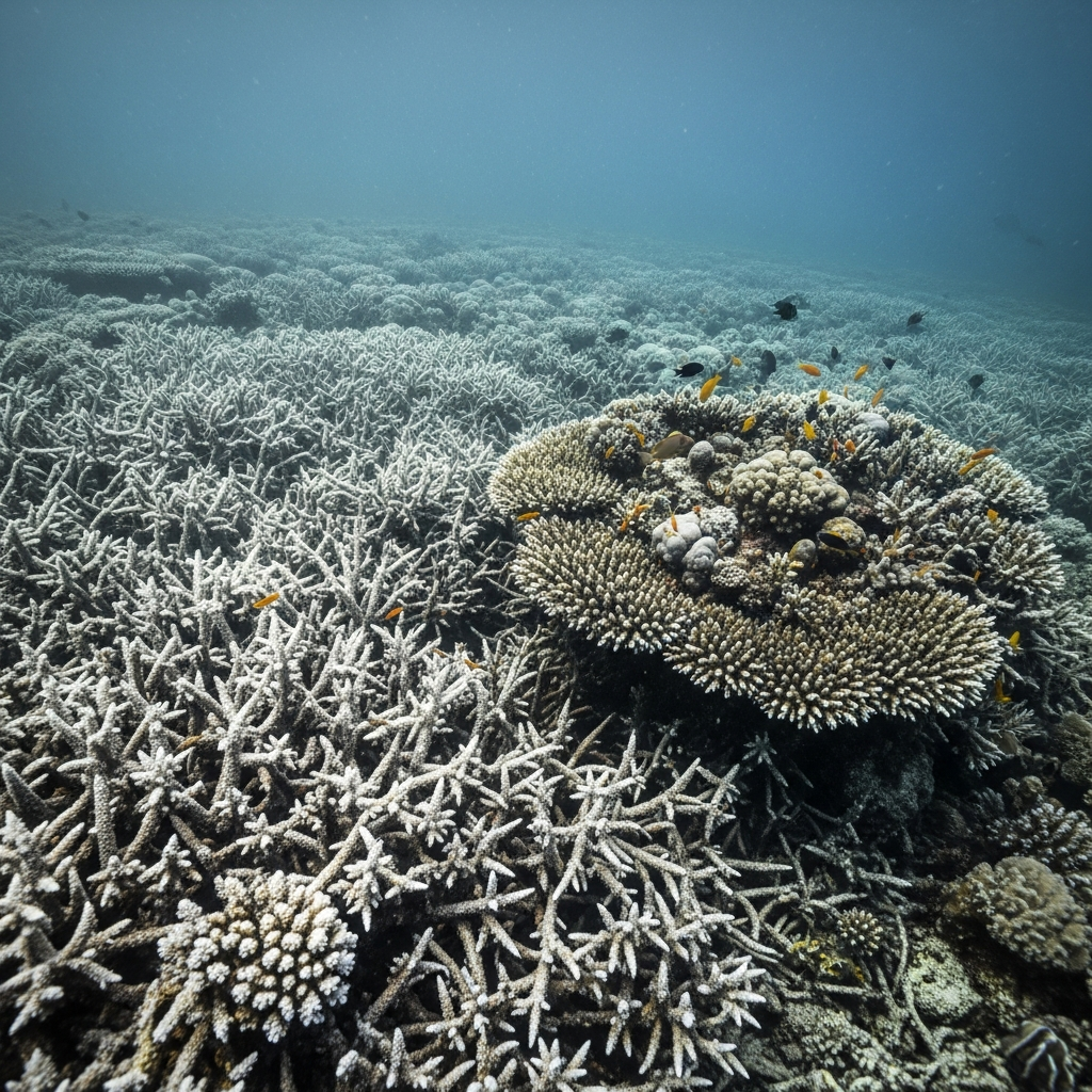 Effondrement du corail : la double peine du réchauffement et de l'acidification.