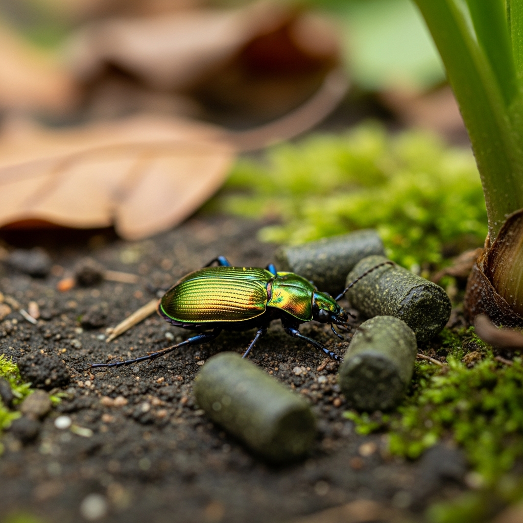 Le Carabe doré meurt au contact des granulés anti-limaces bio
