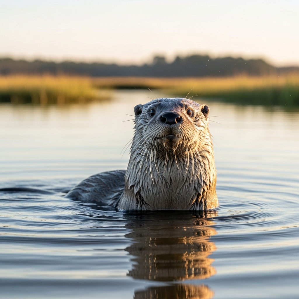 Loutre d'estuaire : S'adapter au défi de l'eau saumâtre.
