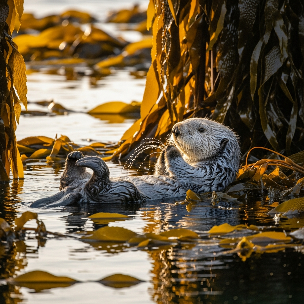 Loutre et climat : Le lien vital avec les forêts de kelp.