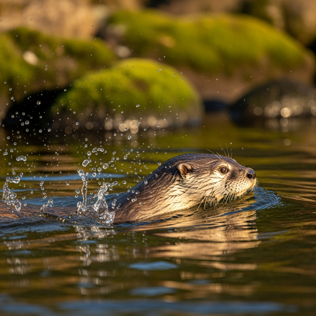 Loutre et microplastiques : L'empoisonnement silencieux des rivières.