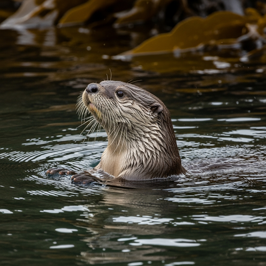 Loutre : Le rôle secret de ses vibrisses pour chasser.