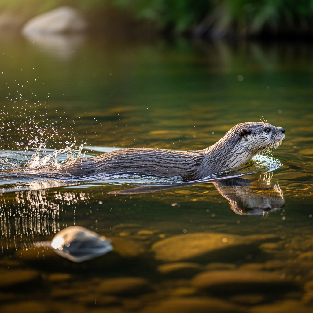 Loutre : Pourquoi sa vitesse de nage est essentielle à la chasse.