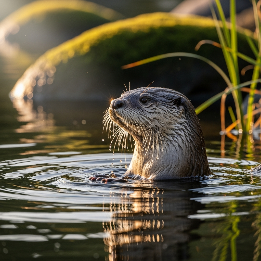 Loutre : Son rôle vital contre les espèces invasives aquatiques.