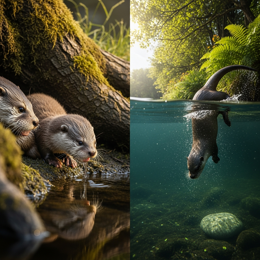 Loutron : Tout sur la petite loutre, du biberon au plongeon.