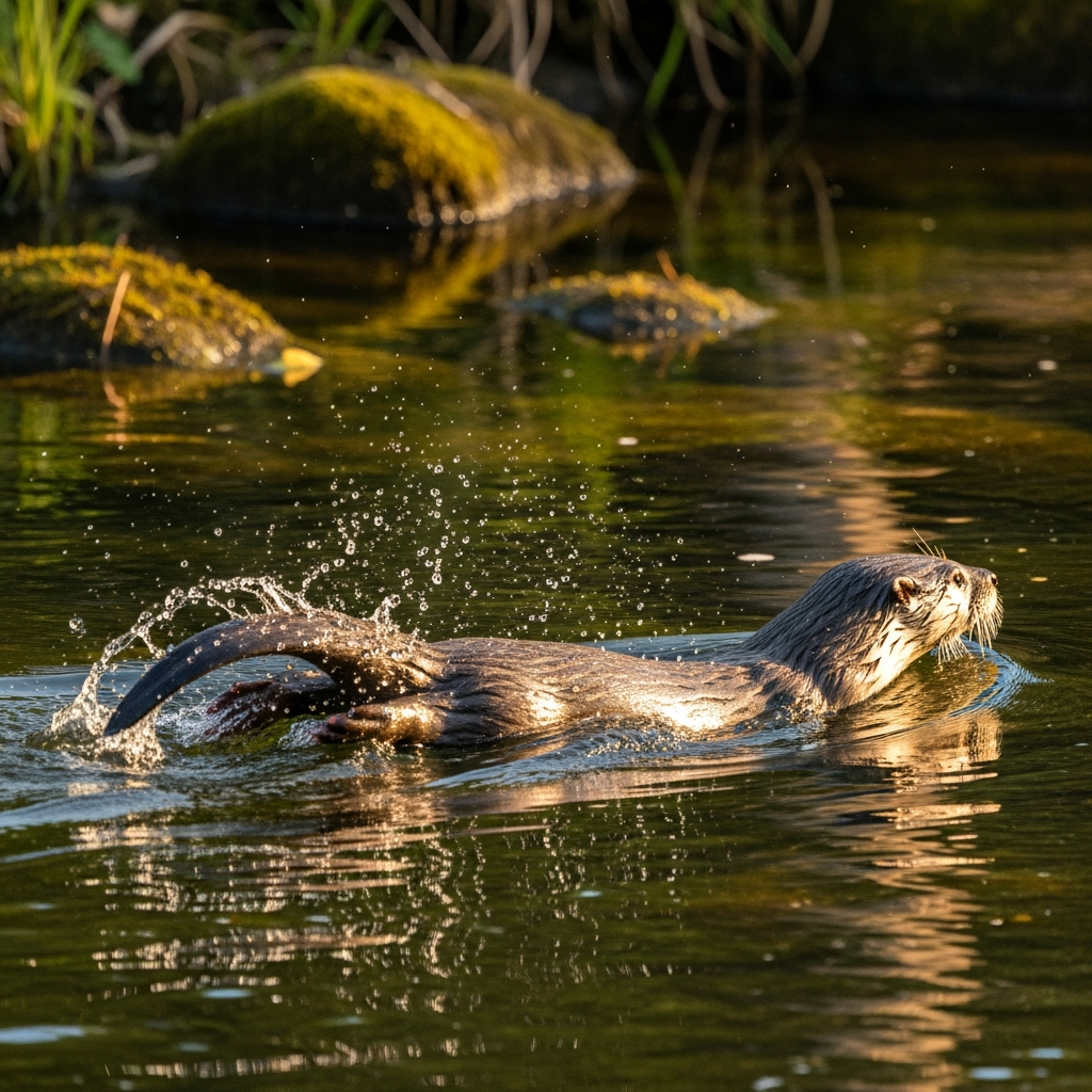 Queue de loutre : Rôle vital de la pagaie et du gouvernail.