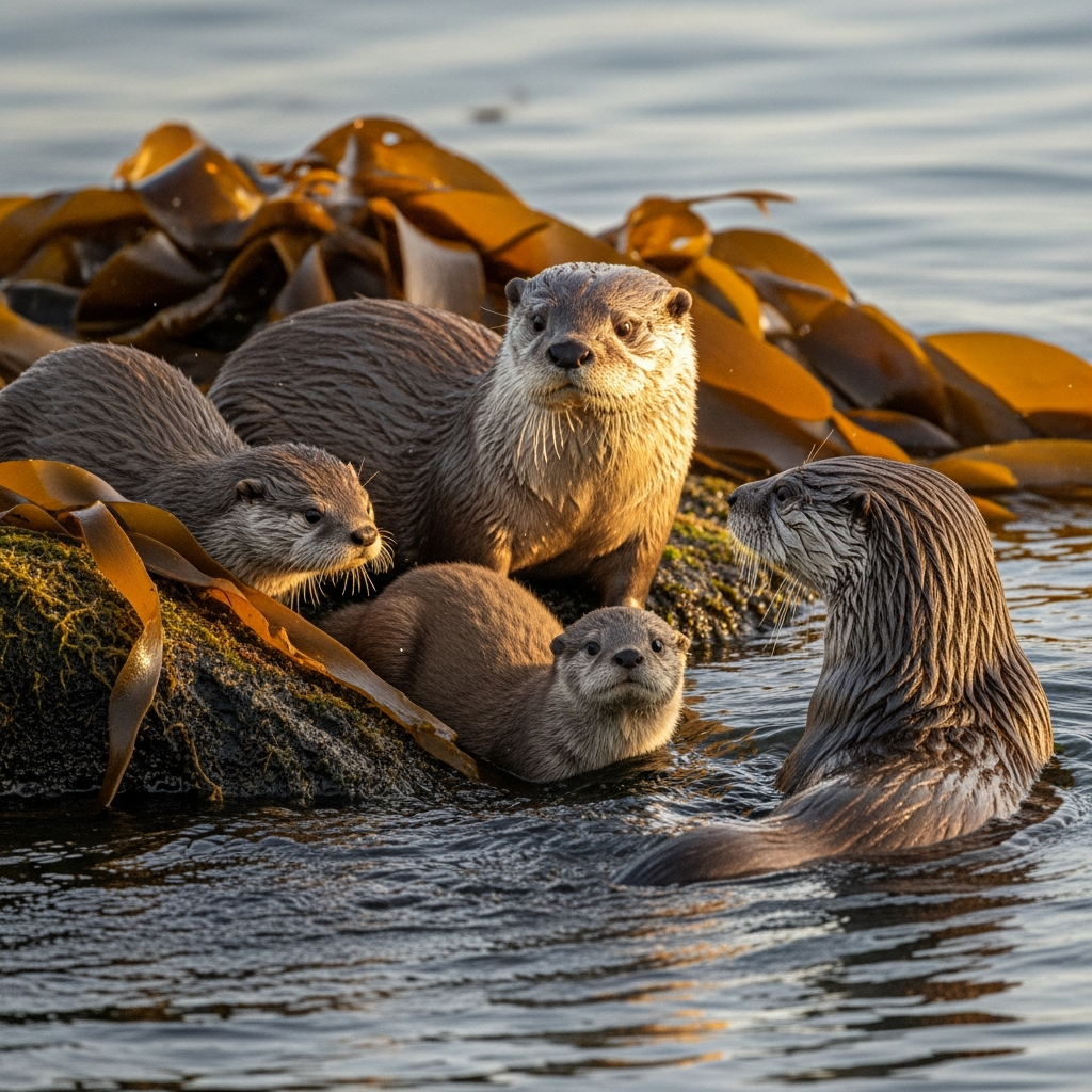 Structure sociale des loutres : Clans, familles et territoires.