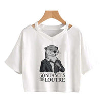 Crop-top 50 nuances de loutre
