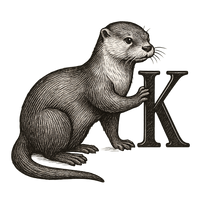 Sweat à capuche Loutre alphabet a personnalisée