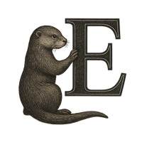 Sweat à capuche Loutre alphabet a personnalisée