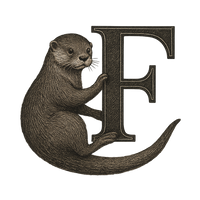 Sweat à capuche Loutre alphabet a personnalisée