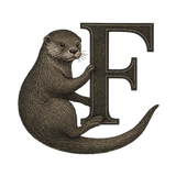 Sweat à capuche Loutre alphabet a personnalisée