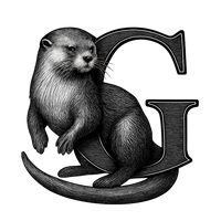 Sweat à capuche Loutre alphabet a personnalisée