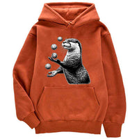 Sweat à capuche Loutre Jongleuse