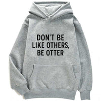 Sweat à capuche Loutre original gris