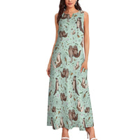 Mini robe verte loutre Taille S-5 XL
