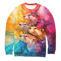 Pull loutre multicolore Petit et grand