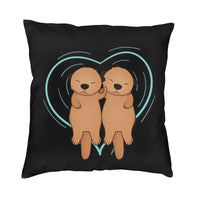 Housse de coussin bébé petite loutre