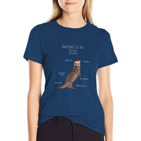 Haut femme noir imprimé loutre - Petite Loutre