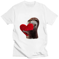 T-Shirt Loutre in love - Petite Loutre