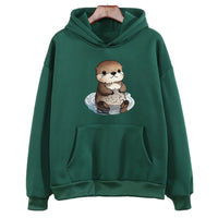 Sweat unisex petite loutre dans l'eau