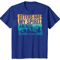 Tee-shirt Bleu Otters Are My Spirit Animal