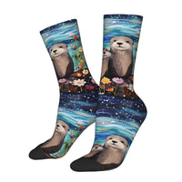 Chaussette bleue petite loutre
