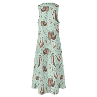 Mini robe verte loutre Taille S-5 XL