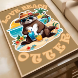 Plaque déco murale Loutre