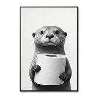 Poster Loutre Portrait fun