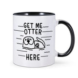 Mug Loutre "Get Me Otter Here" - Petite Loutre