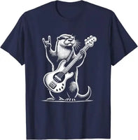 Tee-shirt Loutre Rock N Roll noir