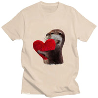 T-Shirt Loutre in love - Petite Loutre