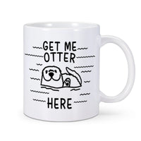 Mug Loutre "Get Me Otter Here" - Petite Loutre