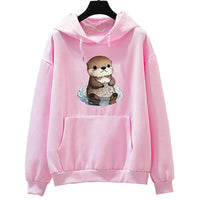 Sweat unisex petite loutre dans l'eau