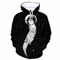 Sweat à capuche loutre astronaute
