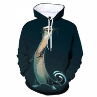 Sweat noir manches longues la petite loutre