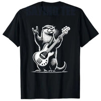 Tee-shirt Loutre Rock N Roll noir