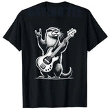 Tee-shirt Loutre Rock N Roll noir