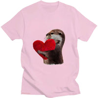 T-Shirt Loutre in love - Petite Loutre